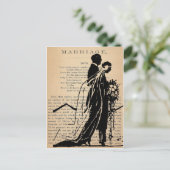 Heiratsgedicht von der Silhouette des Longfellow B Postkarte (Stehend Vorderseite)