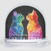 Heiratsgeweih - Richtig Ihre: Eine Regenbogen-Lieb Schneekugeln (Rückseite)