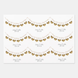 Heiratsjubiläum aus Holz Geschenkpapier Set