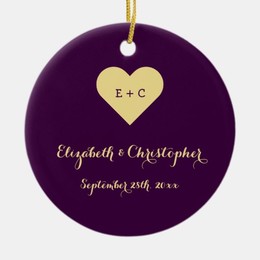 Heiratsjubiläum im eigenen Herzen Unser erstes Ver Keramik Ornament (Vorne)