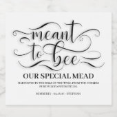 Heiratsmittel - Honigwein Alkoholflaschenetikett (Einzelnes Label)