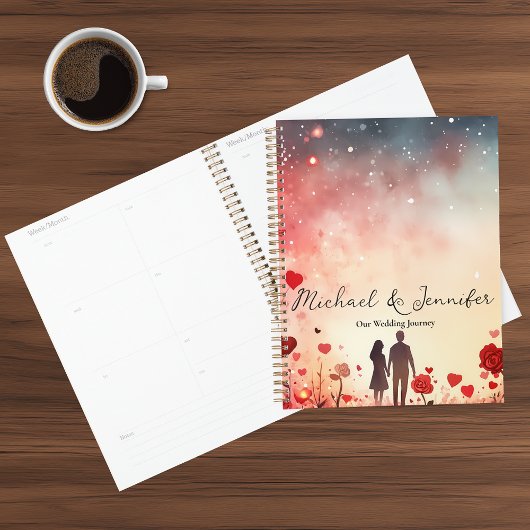 Heiratsplaner 'Hearts and Roses' Planer