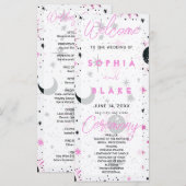Heiratsprogramm für Schwarz und Rosa (Vorne/Hinten)