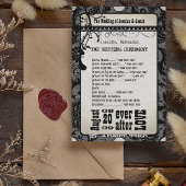 Heiratsprogramm Playbill Braunes Kraftpapier Programm