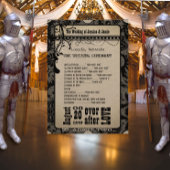Heiratsprogramm Playbill Braunes Kraftpapier Programm