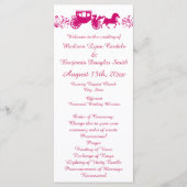 Heiratsprogramme für heiße Rosa Pferde und Beförde Programm (Vorderseite)