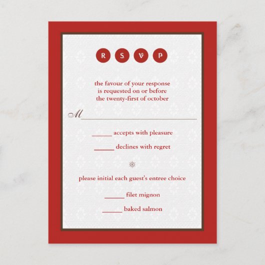 Heiratsreaktion Einladungspostkarte (Vorderseite)