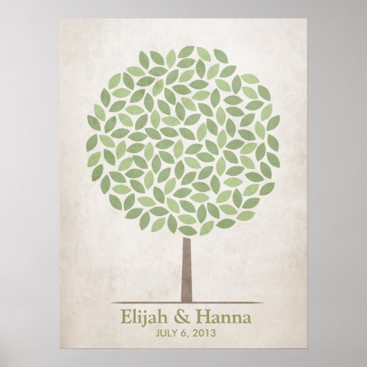 Heiratsschild - rustikal poster (Vorne)