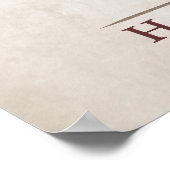 Heiratsschild - Rustikaler Fall Poster (Ecke)