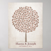 Heiratsschild - Rustikaler Fall Poster (Vorne)