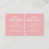 Heiratstherapeut-Slogans Visitenkarte (Rückseite)