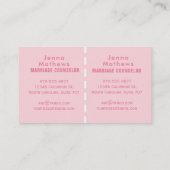 Heiratstherapeut-Slogans Visitenkarte (Rückseite)