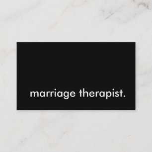 Heiratstherapeut. Visitenkarte