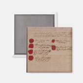 Heiratsurkunde von Wolfgang, Mozart und Weber Magnet (Vorderseite/Rückseite)