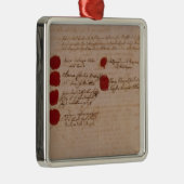 Heiratsurkunde von Wolfgang, von Mozart und von Silbernes Ornament (Rechts)