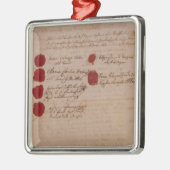 Heiratsurkunde von Wolfgang, von Mozart und von Silbernes Ornament (Links)