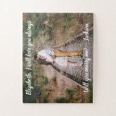 Heiratsvorschlag heiraten Me Foto Weiße Schrift le Puzzle (Vertikal)