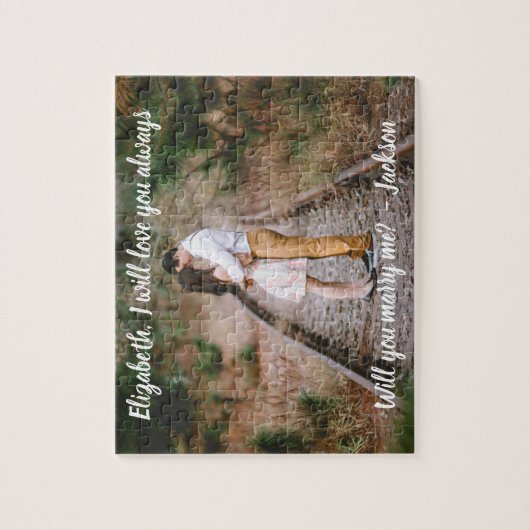 Heiratsvorschlag heiraten mich Einzigartiges Scrip Puzzle (Vertikal)