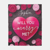 Heiratsvorschlag - Heiraten Sie mich? Fleecedecke (Vorderseite)