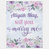 Heiratsvorschlag - Heiraten Sie mich? Fleecedecke (Vorderseite)