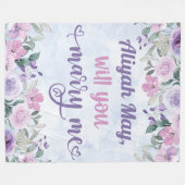 Heiratsvorschlag - Heiraten Sie mich? Fleecedecke (Vorderseite (Horizontal))