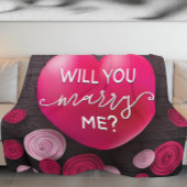 Heiratsvorschlag - Heiraten Sie mich? Fleecedecke