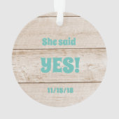 Heiratsvorschlag - Heiraten Sie mich? Keramik-Orna Ornament (Rückseite)