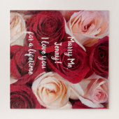 Heiratsvorschlag Romantische Rose Puzzle (Horizontal)