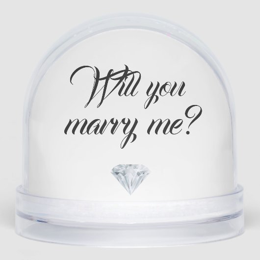 Heiratsvorschlag Schneedecke Schneekugeln (Vorderseite)