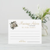 Heiratswort Winterblumenhochzeit Hinweiskarte (Stehend Vorderseite)