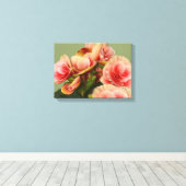 Heirloom Begonias 2 Leinwanddruck (Insitu (Holzboden))