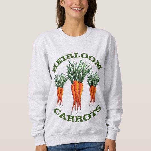 Heirloom Carrots Gemüse Veggie Garten Garten Sweatshirt (Vorderseite)
