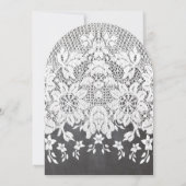 Heirloom Chalkboard and Lace Elegante Wedding Einladung (Rückseite)