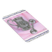 Heirloom Cup & Rattle auf Lila Hintergrund Magnet (Rechte Seite)