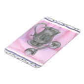 Heirloom Cup & Rattle auf Lila Hintergrund Magnet (Linke Seite)