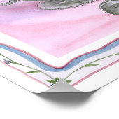 Heirloom Cup & Rattle auf Lila Hintergrund Poster (Ecke)