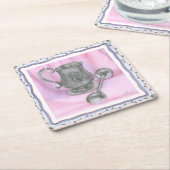 Heirloom Cup & Rattle auf Lila Hintergrund Rechteckiger Pappuntersetzer (angewinkelt)