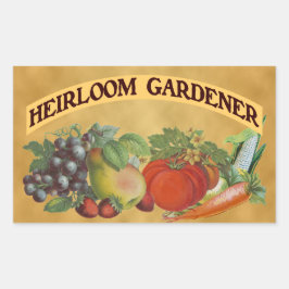 Heirloom Gardener Vintage Kunst Rechteckiger Aufkleber