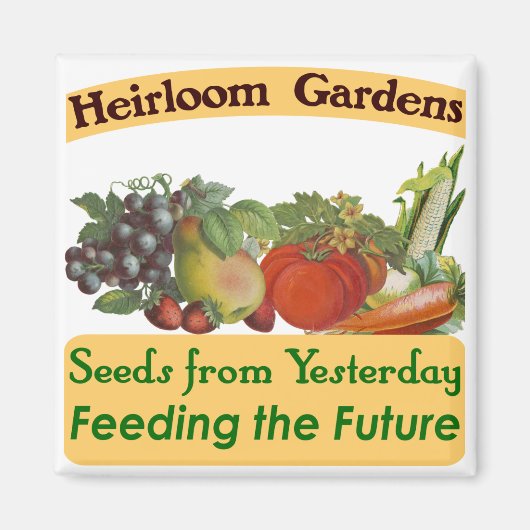 Heirloom Gardens Grünes Sprichwort Magnet (Vorne)