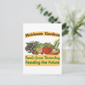 Heirloom Gardens Grünes Sprichwort Postkarte (Stehend Vorderseite)