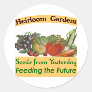 Heirloom Gardens Seed Labels Runder Aufkleber