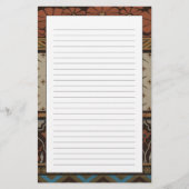 Heirloom-Gewebe mit dekorativen Mustern Briefpapier (Vorderseite)