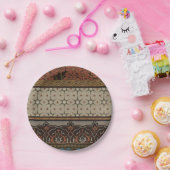 Heirloom-Gewebe mit dekorativen Mustern Pappteller (Party)