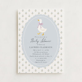 Heirloom Goose Floral Cottage Baby Shower Invitati Einladung