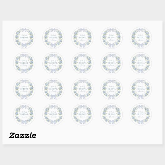 Heirloom Hydrangea Bridal Shower Stickers (Blatt)