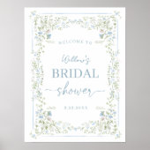 Heirloom Hydrangea Bridal Shower Welcome Poster (Vorne)