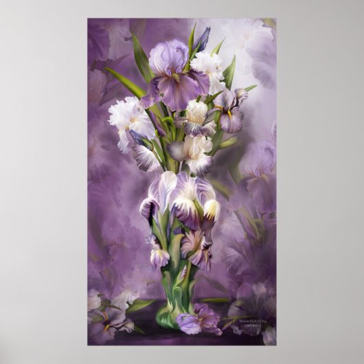 Heirloom Iris in Iris Vase Art Poster/Print Poster (Vorne)