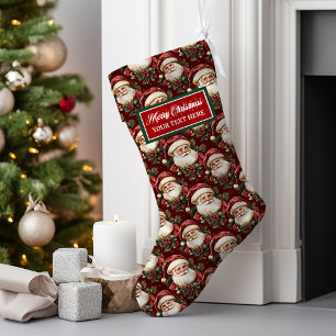 Heirloom Personalisierter Strumpf Watercolo Großer Weihnachtsstrumpf