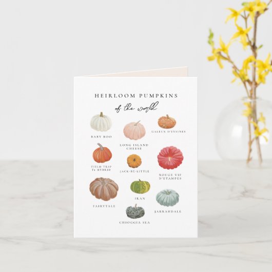 Heirloom Pumpkins Fall Karte (Gelbe Blume)