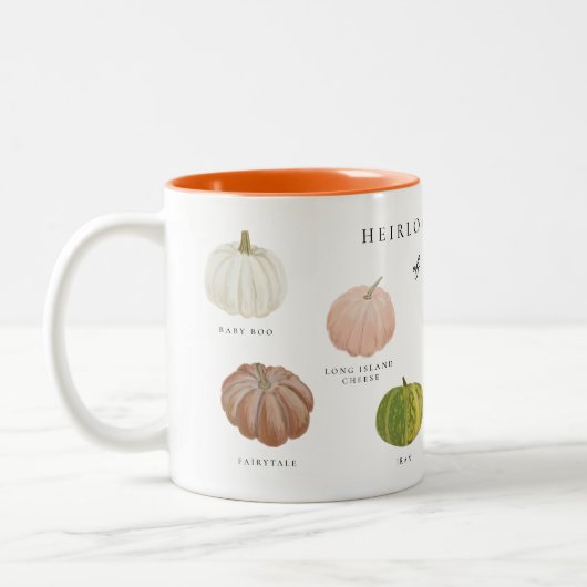 Heirloom Pumpkins Zweifarbige Tasse (Links)